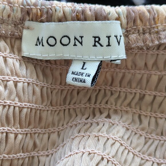 Moon River Patterned Maxi Dress - Large - Picture 4 of 4